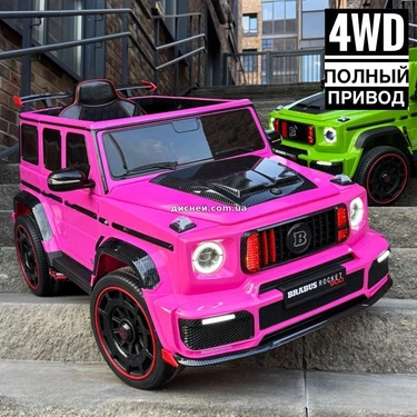 Детский джип M 6257 EBLR-8 розовый, Mercedes Brabus, мягкие EVA колеса