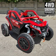 Детский электромобиль багги M 6256 EBLR-3 красный, мягкое сиденье