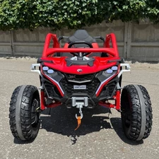 Детский электромобиль багги M 6256 EBLR-3 красный, мягкое сиденье фото 14