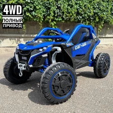 Детский электромобиль багги M 6256 EBLR-4 синий, мягкое сиденье