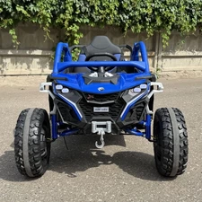 Детский электромобиль багги M 6256 EBLR-4 синий, мягкое сиденье фото 14