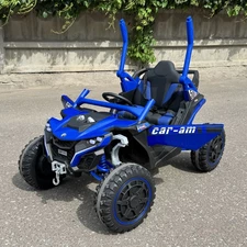 Детский электромобиль багги M 6256 EBLR-4 синий, мягкое сиденье купить