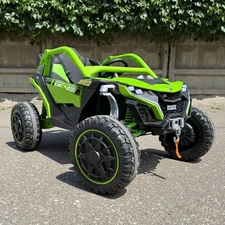 Детский электромобиль багги M 6256 EBLR-5 зеленый, мягкое сиденье купить