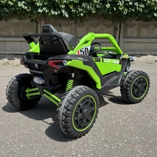 Детский электромобиль багги M 6256 EBLR-5 зеленый, мягкое сиденье фото 37