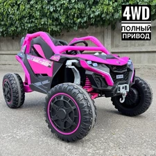 Детский электромобиль для девочки M 6256 EBLR-8 багги, мягкое сиденье, розовый