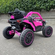 Детский электромобиль для девочки M 6256 EBLR-8 багги, мягкое сиденье, розовый фото 37