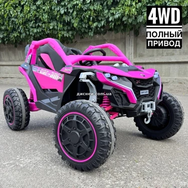 Детский электромобиль для девочки M 6256 EBLR-8 багги, мягкое сиденье, розовый