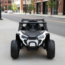 Детский электромобиль багги M 6258 EBLR-1 белый, мягкое сиденье фото 14