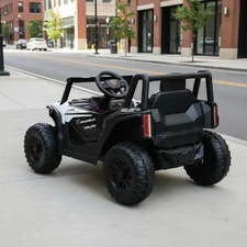 Детский электромобиль багги M 6258 EBLR-1 белый, мягкое сиденье фото 37