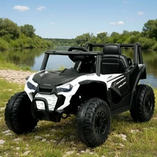 Детский электромобиль багги M 6258 EBLR-1 белый, мягкое сиденье фото 41