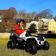 Детский электромобиль багги M 6258 EBLR-1 белый, мягкое сиденье фото 54