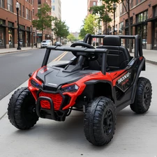 Детский электромобиль багги M 6258 EBLR-3 красный, мягкое сиденье