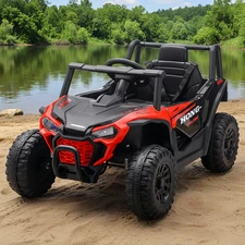 Детский электромобиль багги M 6258 EBLR-3 красный, мягкое сиденье фото 41