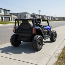 Детский электромобиль багги M 6258 EBLR-4 синий, мягкое сиденье фото 37