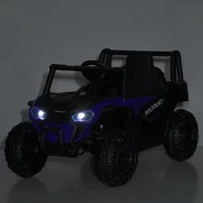 Детский электромобиль багги M 6258 EBLR-4 синий, мягкое сиденье фото 92