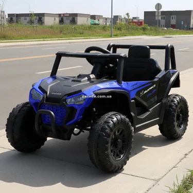 Детский электромобиль багги M 6258 EBLR-4 синий, мягкое сиденье