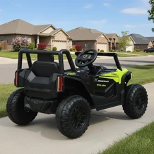 Детский электромобиль M 6258 EBLR-5 багги, мягкие EVA колеса, зеленый фото 54