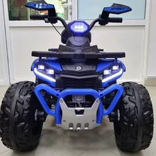 Детский электрический квадроцикл M 6276 EBLR-4 синий, с пультом управления фото 14