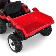 Детский электромобиль M 6260 EBLR-3 (24V) трактор с прицепом, мягкое сиденье, красный фото 28