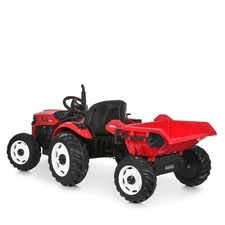 Детский электромобиль M 6260 EBLR-3 (24V) трактор с прицепом, мягкое сиденье, красный фото 92