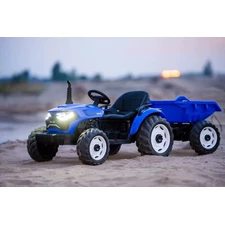 Детский электромобиль M 6260 EBLR-4 (24V) трактор с прицепом, мягкое сиденье, синий фото 14
