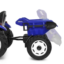 Детский электромобиль M 6260 EBLR-4 (24V) трактор с прицепом, мягкое сиденье, синий фото 20