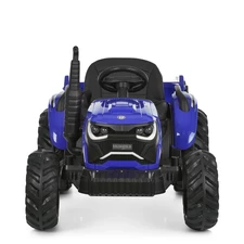 Детский электромобиль M 6260 EBLR-4 (24V) трактор с прицепом, мягкое сиденье, синий фото 86