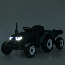 Детский электромобиль M 6260 EBLR-5 (24V) трактор с прицепом, мягкое сиденье, зеленый фото 11