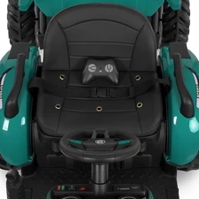 Детский электромобиль M 6260 EBLR-5 (24V) трактор с прицепом, мягкое сиденье, зеленый фото 53