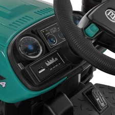 Детский электромобиль M 6260 EBLR-5 (24V) трактор с прицепом, мягкое сиденье, зеленый фото 18