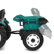 Детский электромобиль M 6260 EBLR-5 (24V) трактор с прицепом, мягкое сиденье, зеленый фото 20
