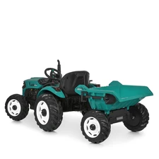 Детский электромобиль M 6260 EBLR-5 (24V) трактор с прицепом, мягкое сиденье, зеленый фото 92