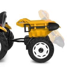 Детский электромобиль M 6260 EBLR-6 (24V) трактор с прицепом, мягкое сиденье, желтый фото 31