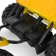 Детский электромобиль M 6260 EBLR-6 (24V) трактор с прицепом, мягкое сиденье, желтый фото 22