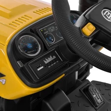 Детский электромобиль M 6260 EBLR-6 (24V) трактор с прицепом, мягкое сиденье, желтый фото 20
