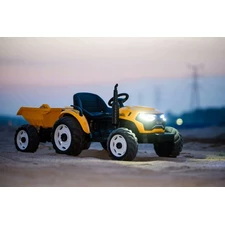 Детский электромобиль M 6260 EBLR-6 (24V) трактор с прицепом, мягкое сиденье, желтый фото 37