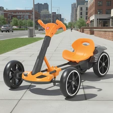 Детский электрокарт M 6072 EBR-7 на аккумуляторе, с пультом управления, оранжевый