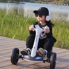 Детский электрокарт M 6072 EBR-13 на аккумуляторе, с пультом управления, бежевый фото 41