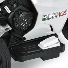 Детский мотоцикл на аккумуляторе M 6266 EL-1 белый, два мотора фото 16