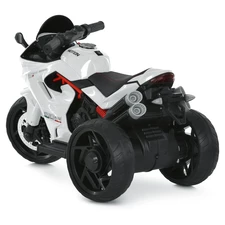Детский мотоцикл на аккумуляторе M 6266 EL-1 белый, два мотора фото 37