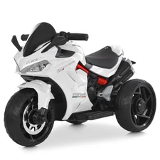 Детский мотоцикл на аккумуляторе M 6266 EL-1 белый, два мотора фото 54