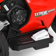 Детский мотоцикл на аккумуляторе M 6266 EL-3 красный, два мотора фото 16