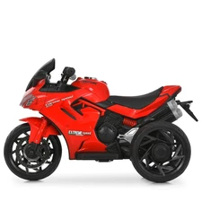 Детский мотоцикл на аккумуляторе M 6266 EL-3 красный, два мотора фото 41