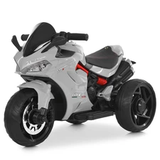 Детский мотоцикл на аккумуляторе M 6266 EL-11 серый, два мотора фото 14