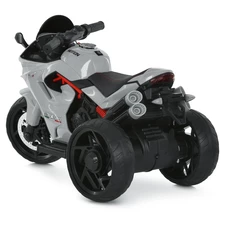 Детский мотоцикл на аккумуляторе M 6266 EL-11 серый, два мотора фото 37
