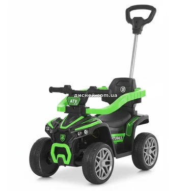 Детская каталка - квадроцикл M 6274 EBLR-5 электромобиль, с родительской ручкой, зеленая