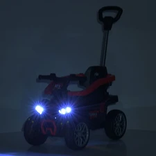 Детская каталка - электромобиль M 6274 EBLR-6 квадроцикл, родительская ручка, желтая фото 41