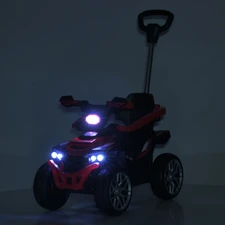 Детская каталка - электромобиль M 6275 EBLR-8 квадроцикл, родительская ручка, розовая фото 41