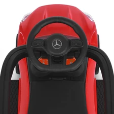Детская каталка - толокар M 6255 EL-3 Mercedes, с родительской ручкой, красная фото 41