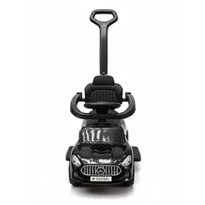 Детская каталка - толокар M 6255 EL-4 с ручкой, Mercedes, синяя фото 14